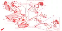 CLIGNOTANT pour Honda CBR 1000 RR FIREBLADE ABS BRANCO de 2016
