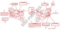 ETIQUETTE DE PRECAUTIONS pour Honda CBR 1000 RR de 2006