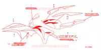 AUTOCOLLANTS (1) pour Honda CBR 1000 RR HURRICANE de 2009