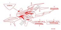 AUTOCOLLANTS (1) pour Honda CBR 1000 RR FIREBLADE VICTORY RED de 2009