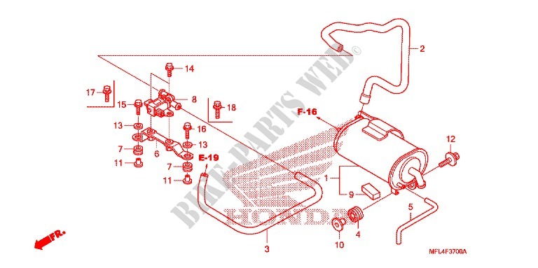 SYSTÈME DE RECYCLAGE DES GAZ pour Honda CBR 1000 RR FIREBLADE de 2009