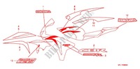 AUTOCOLLANTS (1) pour Honda CBR 1000 RR BLACK de 2011