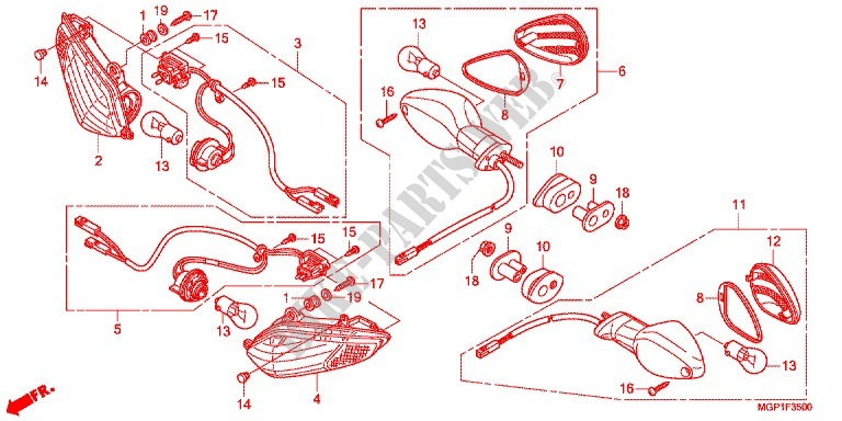 CLIGNOTANT pour Honda CBR 1000 RR SPECIAL EDITION de 2013