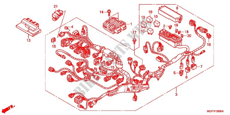 FAISCEAU DES FILS (CBR1000RR) pour Honda CBR 1000 RR SPECIAL EDITION de 2013