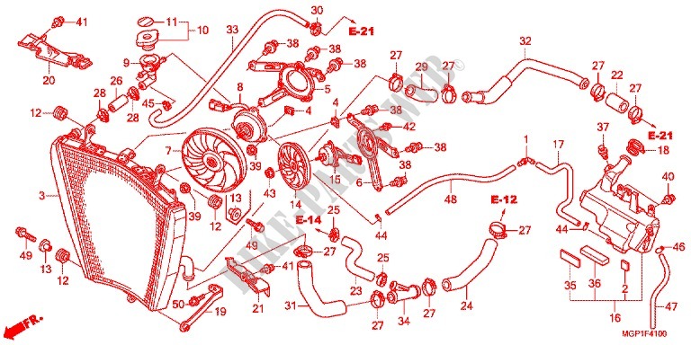 RADIATEUR pour Honda CBR 1000 RR SPECIAL EDITION de 2013