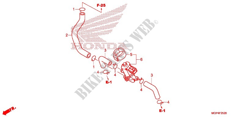 VALVE DE COMMANDE D'INJECTION D'AIR pour Honda CBR 1000 RR REPSOL de 2013
