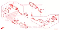 CLIGNOTANT pour Honda CBR 300 ABS HRC TRICOLOR de 2015