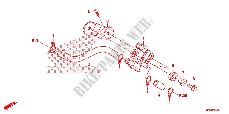 ELECTROVANNE D'INJECTION D'AIR pour Honda CBR 300 ABS HRC TRICOLOR de 2015