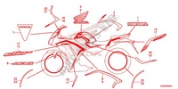 AUTOCOLLANTS (CBR300R/RA 4A,4AC,4CM,8A,8CM,9AC) pour Honda CBR 300 ABS de 2016