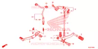 PEDALE pour Honda CBR 500 R ABS RED de 2013
