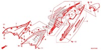 COUVERCLES LATERAUX   ARRIERES pour Honda CBR 500 R ABS RED de 2013