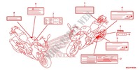 ETIQUETTE DE PRECAUTIONS pour Honda CBR 500 R ABS RED de 2013