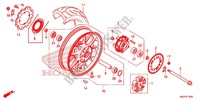 ROUE ARRIERE pour Honda CBR 500 R ABS RED de 2013