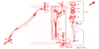 MAITRE CYLINDRE DE FREIN ARRIERE pour Honda CBR 600 F2 SUPER SPORT de 1992