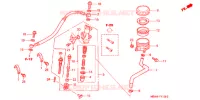 MAITRE CYLINDRE DE FREIN ARRIERE pour Honda CBR 600 F4 de 2004