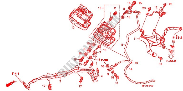 MODULE ABS AVANT (CBR600RA) pour Honda CBR 600 RR ABS WHITE de 2009
