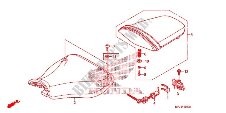 SELLE pour Honda CBR 600 RR ABS de 2010