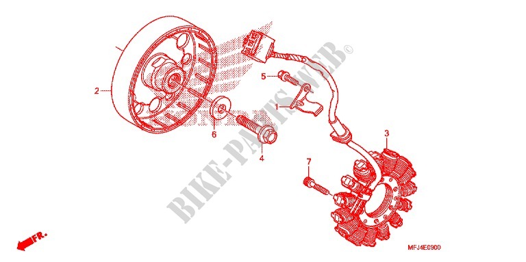 ALTERNATEUR pour Honda CBR 600 RR ABS BLACK de 2011