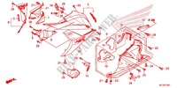 CARENAGES INFERIEUR (G.) pour Honda CBR 600 RR RED de 2012
