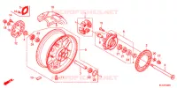 ROUE ARRIERE pour Honda CBR 600 RR ABS TRICOLOR de 2016