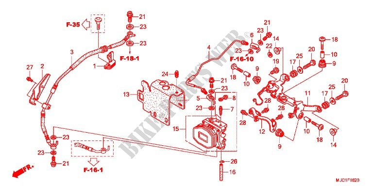MODULE ABS ARRIERE (CBR600RA) pour Honda CBR 600 RR ABS TRICOLOR de 2013