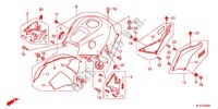 CAPOT DE RESERVOIR pour Honda CBR 600 RR ABS REPSOL de 2014