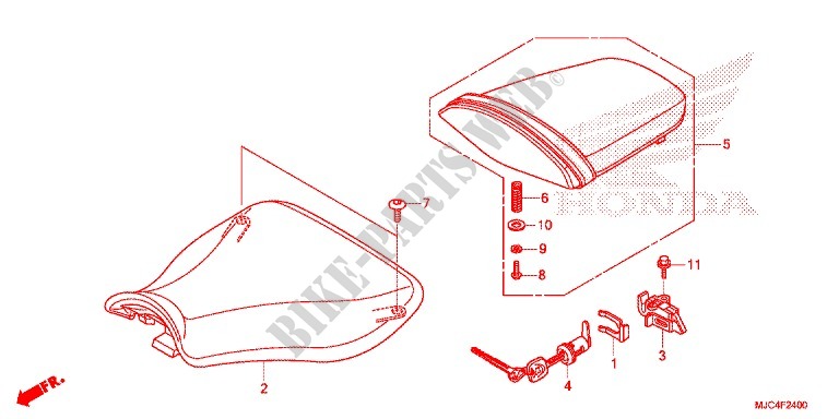 SELLE pour Honda CBR 600 RR ABS de 2013
