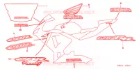 AUTOCOLLANTS (2) pour Honda CBR 600 RR de 2003
