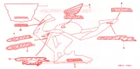 AUTOCOLLANTS (2) pour Honda CBR 600 RR de 2004