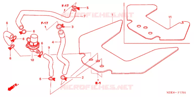 COMMANDE INJECTION D'AIR SOUPAPE Honda MOTO 600 CBR 2004  CBR600RR4
