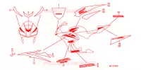 AUTOCOLLANTS (1) pour Honda CBR 600 RR SPECIAL JIR de 2008