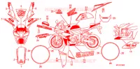 AUTOCOLLANTS (3) pour Honda CBR 600 RR SPECIAL JIR de 2008