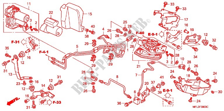 BOITIER ABS AVANT pour Honda CBR 1000 RR ABS BLACK de 2010