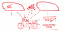 AUTOCOLLANTS pour Honda BENLY CD 50 de 2004
