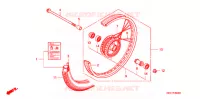 ROUE AVANT pour Honda BENLY CD 50 de 2004