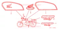 AUTOCOLLANTS pour Honda BENLY CD 50 SPECIAL de 2006