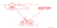 AUTOCOLLANTS (CD50ST) pour Honda BENLY CD 50 SPECIAL de 1996
