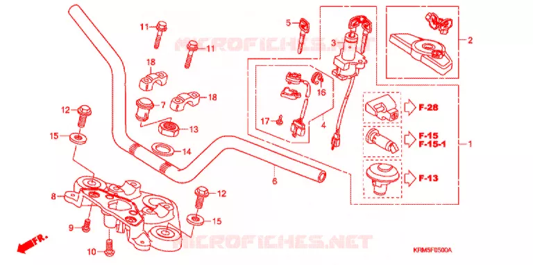 GUIDON - TE DE FOURCHE Honda MOTO 150 CG 2007  CG150ES7