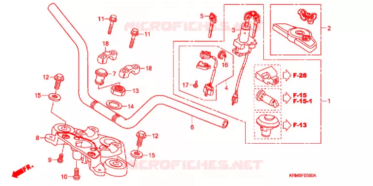 GUIDON - TE DE FOURCHE Honda MOTO 150 CG 2004  CG150ESD4