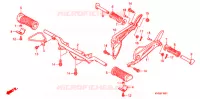 REPOSE PIED (ESD/EX) pour Honda CG 150 TITAN ARRANQUE ELÉCTRICO, FRENO DE DISCO DELANTERO de 2010