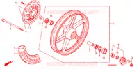 ROUE AVANT (MOULURE/FREIN A DISQUE) pour Honda CG 150 TITAN DISCO DELANTERO, LLANTAS FUNDIDAS de 2010