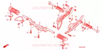 REPOSE PIED (ESD/EX) pour Honda CG 150 TITAN RODAS VAZADAS, FREIO A DISCO DIANTEIRO de 2010