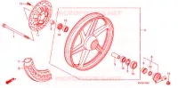 ROUE AVANT (MOULURE/FREIN A DISQUE) pour Honda CG 150 TITAN RODAS VAZADAS, FREIO A DISCO DIANTEIRO de 2010