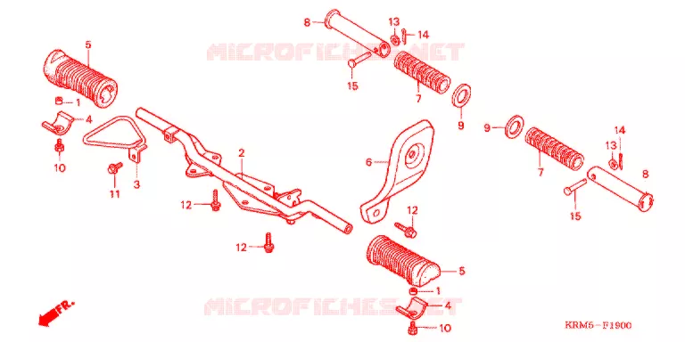 REPOSE PIED (1) Honda MOTO 150 CG 2006  CG150JC6