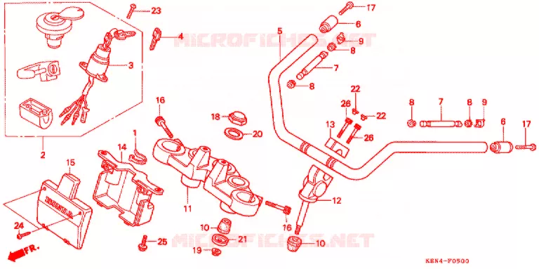 GUIDON Honda MOTO 250 REBEL 1999  CMX250C2X