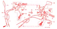 COMMODOS   POIGNEES pour Honda REBEL 250 2 TONE de 2000
