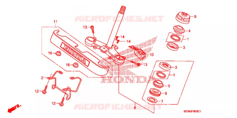 GUIDON Honda MOTO 250 REBEL 2003  CMX250C3