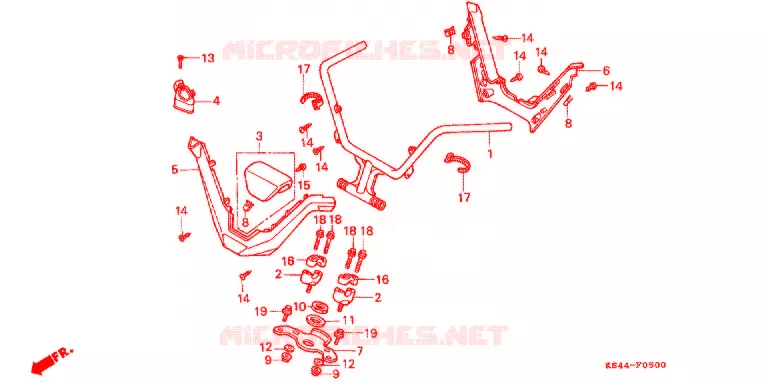 GUIDON Honda SCOOTER 250 HELIX 1995  CN250S
