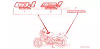 AUTOCOLLANTS pour Honda CB 400 F CB1 de 1989