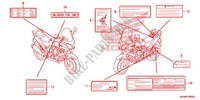 ETIQUETTE DE PRECAUTIONS pour Honda CBF 600 FAIRING ABS de 2010